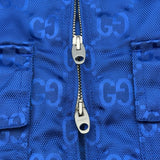 グッチ GUCCI GGジャガードフーデッドジャケット 631891 ブルー ナイロン メンズ その他アウター