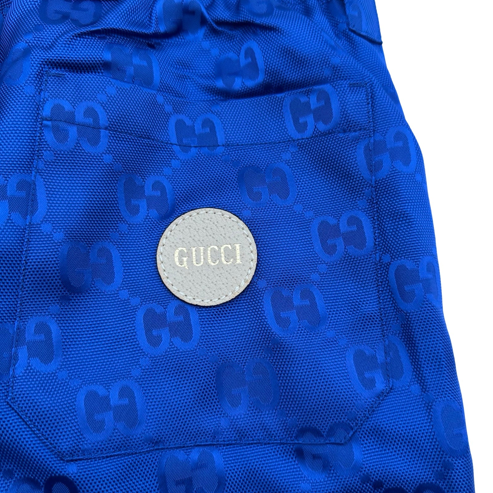 グッチ GUCCI GGジャガードナイロンパンツ 631881 ブルー ナイロン