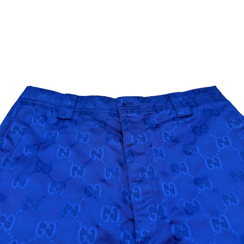 グッチ GUCCI GGジャガードナイロンパンツ 631881 ブルー ナイロン