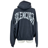 バレンシアガ BALENCIAGA PARISロゴプルオーバーパーカー 761458 グレー コットン メンズ パーカー