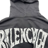バレンシアガ BALENCIAGA PARISロゴプルオーバーパーカー 761458 グレー コットン メンズ パーカー