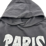 バレンシアガ BALENCIAGA PARISロゴプルオーバーパーカー 761458 グレー コットン メンズ パーカー