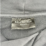 バレンシアガ BALENCIAGA PARISロゴプルオーバーパーカー 761458 グレー コットン メンズ パーカー
