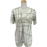 エルメス HERMES ボルデュック半袖Tシャツ ホワイト コットン レディース 半袖Ｔシャツ