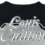 ルイ・ヴィトン LOUIS VUITTON ホーリーマウンテンプリント半袖Tシャツ HHY01W ブラック コットン メンズ 半袖Ｔシャツ