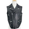 サンローラン SAINT LAURENT レザー ダブルライダースベスト 344678 ブラック レザー メンズ ベスト