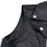 サンローラン SAINT LAURENT レザー ダブルライダースベスト 344678 ブラック レザー メンズ ベスト