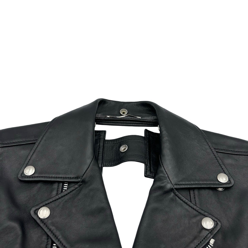 サンローラン SAINT LAURENT レザー ダブルライダースベスト 344678
