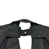 サンローラン SAINT LAURENT レザー ダブルライダースベスト 344678 ブラック レザー メンズ ベスト