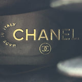 シャネル CHANEL ココマークチェーン装飾ショートブーツ G36424 ブラック レザー レディース ブーツ