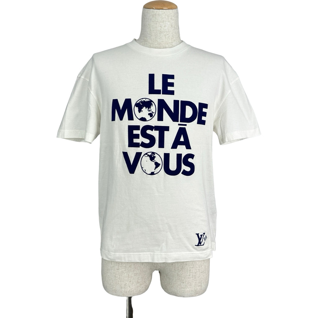 【近年モデル 希少】ルイヴィトン Tシャツ グラフィック ホワイト M ルイ・ヴィトン LOUIS VUITTON グラフィックデザイン半袖Tシャツ
