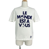 ルイ・ヴィトン LOUIS VUITTON グラフィックデザイン半袖Tシャツ HSY83W ホワイト コットン メンズ 半袖Ｔシャツ