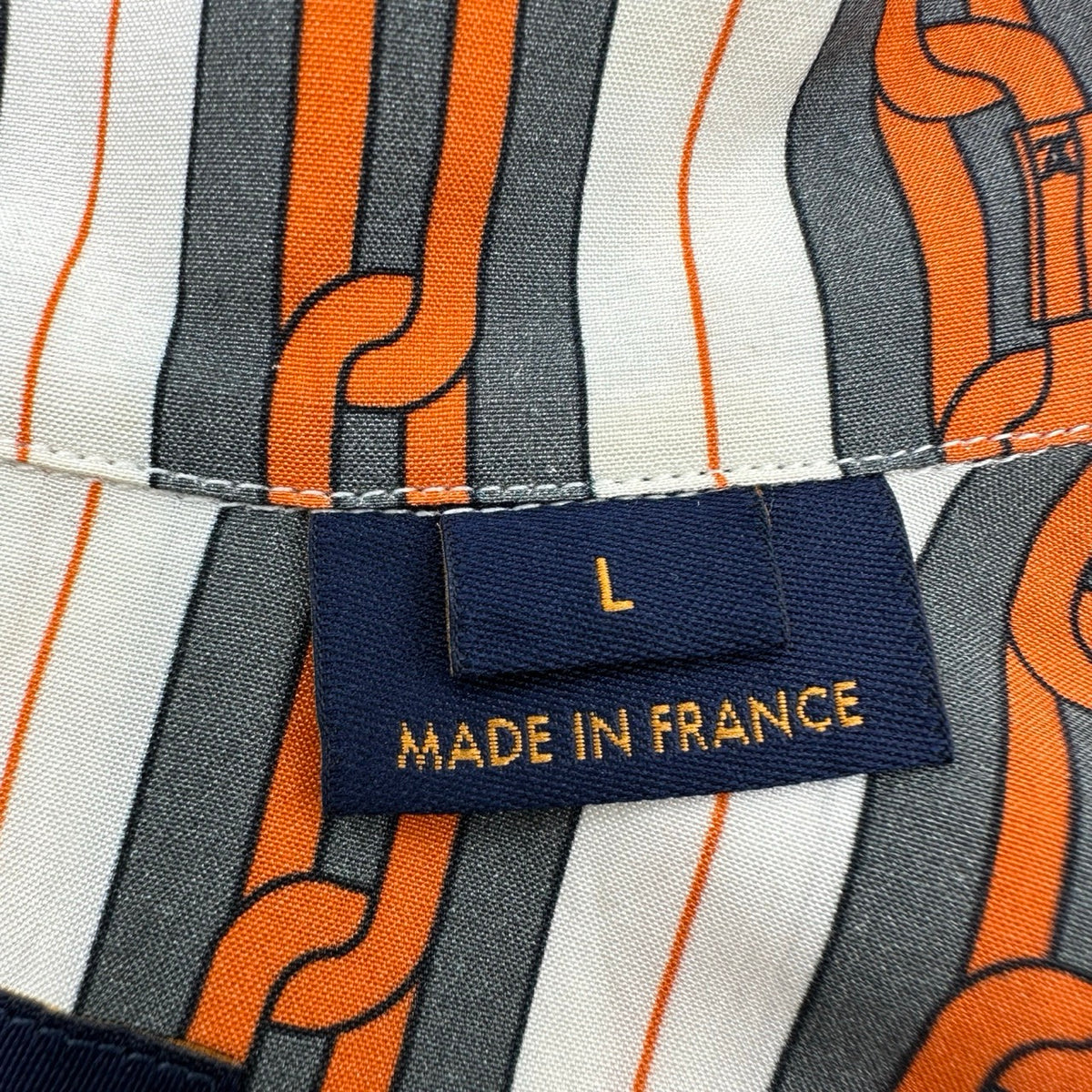 ルイ・ヴィトン LOUIS VUITTON チェーンデザインストライプ長袖シャツ