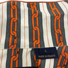 ルイ・ヴィトン LOUIS VUITTON チェーンデザインストライプ長袖シャツ HHS07W オレンジ コットン メンズ 長袖シャツ