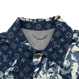 ルイ・ヴィトン LOUIS VUITTON モノグラムプリンテッドデニムジャケット HQA01W ブルー デニム メンズ デニムジャケット