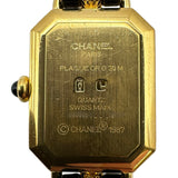 シャネル CHANEL プルミエール L H0001 ブラック ゴールドメッキ クオーツ レディース 腕時計