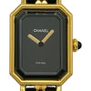 シャネル CHANEL プルミエール L H0001 ブラック メッキ クオーツ レディース 腕時計