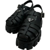 プラダ PRADA モノリストライアングルロゴラバーサンダル 1X853M ブラック ラバー レディース サンダル
