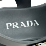 プラダ PRADA モノリストライアングルロゴラバーサンダル 1X853M ブラック ラバー レディース サンダル