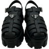 プラダ PRADA モノリストライアングルロゴラバーサンダル 1X853M ブラック ラバー レディース サンダル