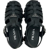 プラダ PRADA モノリストライアングルロゴラバーサンダル 1X853M ブラック ラバー レディース サンダル