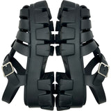 プラダ PRADA モノリストライアングルロゴラバーサンダル 1X853M ブラック ラバー レディース サンダル