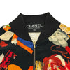 シャネル CHANEL 総柄シルクブルゾン ブラック シルク レディース ブルゾン