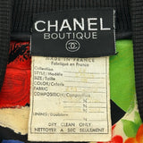 シャネル CHANEL 総柄シルクブルゾン ブラック シルク レディース ブルゾン