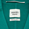 エルメス HERMES セリエボタンカシミヤロングコート 0103DB グリーン カシミヤ レディース その他アウター