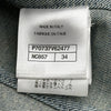 シャネル CHANEL 総柄ノーカラーデニムジャケット P70737 ブルー コットン レディース デニムジャケット