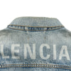 バレンシアガ BALENCIAGA ロゴプリントデニムジャケット 534553 ブルー コットン メンズ デニムジャケット