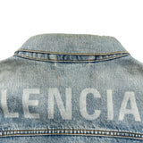 バレンシアガ BALENCIAGA ロゴプリントデニムジャケット 534553 ブルー コットン メンズ デニムジャケット