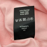 ヴェトモン VETEMENTS ロゴ刺繡Tシャツ UE51TR470P ピンク コットン メンズ 半袖Ｔシャツ