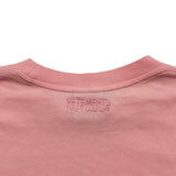 ヴェトモン VETEMENTS ロゴ刺繡Tシャツ UE51TR470P ピンク コットン メンズ 半袖Ｔシャツ