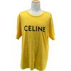 セリーヌ CELINE ロゴプリントTシャツ 2X681671Q イエロー コットン メンズ 半袖Ｔシャツ