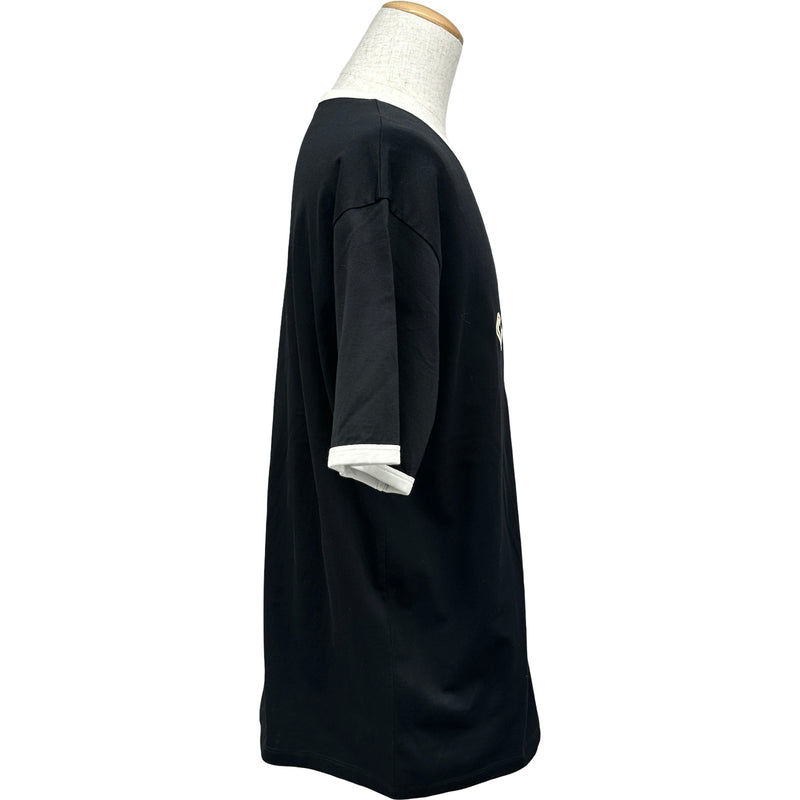 セリーヌ CELINE ロゴプリントTシャツ RX00F507Z ブラック コットン
