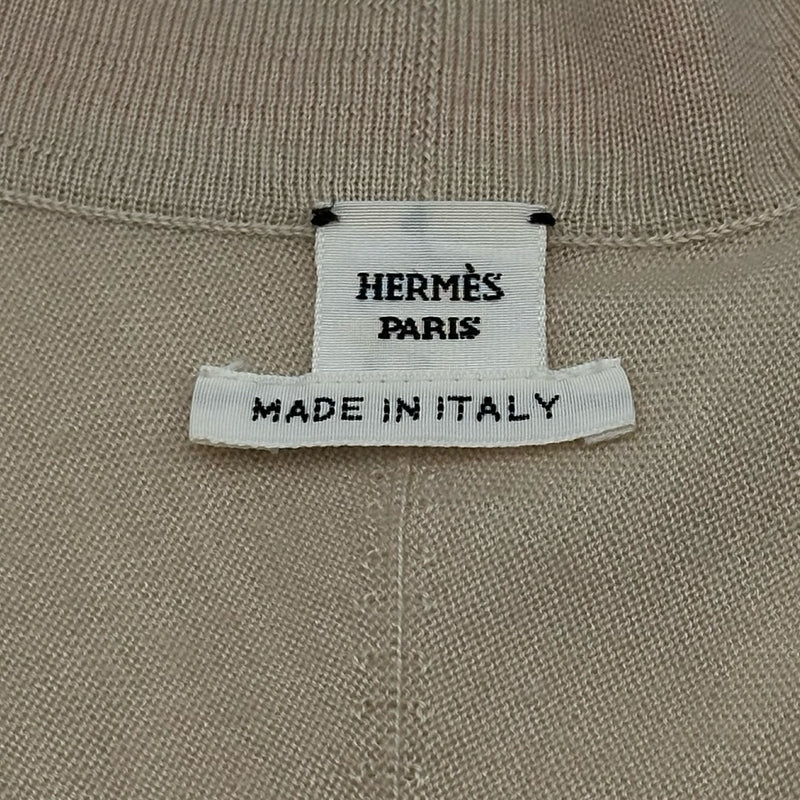 エルメス HERMES ツイルレーヌロングカーディガン 3E2804D7 ベージュ