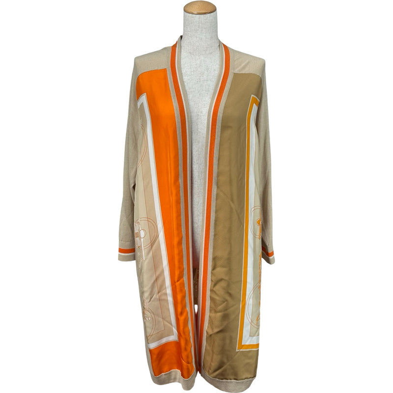 B*E様 HERMES ツイルレーヌロングマキシカーディガン34シルクカシミア エルメス HERMES ツイルレーヌロングカーディガン 3E2804D7 ベージュ