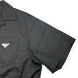 プラダ PRADA RE-NYLON トライアングルロゴ半袖シャツ SC449 ブラック ナイロン メンズ 半袖シャツ