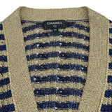 シャネル CHANEL ミックスファイバーカーディガン P77141 ゴールド ビスコース レディース カーディガン