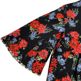 グッチ GUCCI フローラル総柄ワンピース 747756 ブラック コットン レディース ワンピース