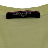 レオナール LEONARD 総柄カーディガン 0379143 イエロー コットン レディース カーディガン