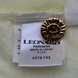 レオナール LEONARD 総柄カーディガン 0379143 イエロー コットン レディース カーディガン