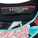 レオナール LEONARD 総柄トップス 0339188 ブラック コットン レディース カットソー