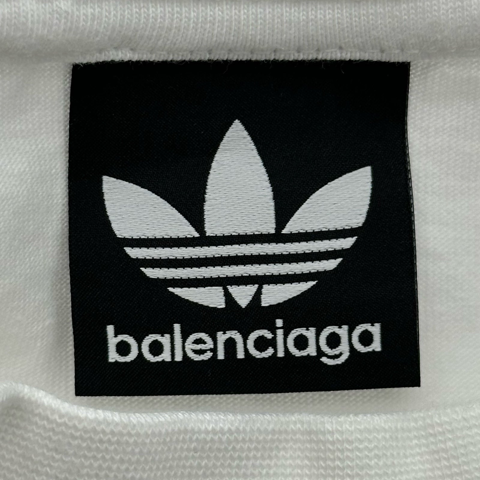 バレンシアガ BALENCIAGA ×adidas ロゴ刺繍Tシャツ 723976 ホワイト