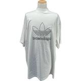 バレンシアガ BALENCIAGA ×adidas ロゴ刺繍Tシャツ 723976 ホワイト コットン メンズ 半袖Ｔシャツ