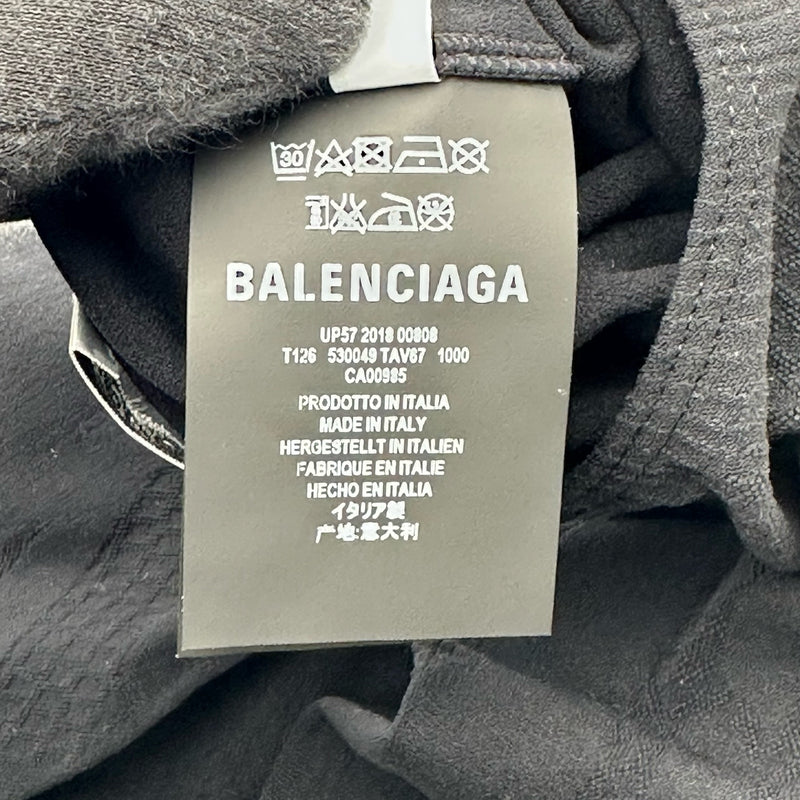 バレンシアガ BALENCIAGA ロゴプリントトップス 530049 ブラック ナイロン レディース 半袖Ｔシャツ バレンシアガ BALENCIAGA ロゴプリントトップス 530049 ブラック