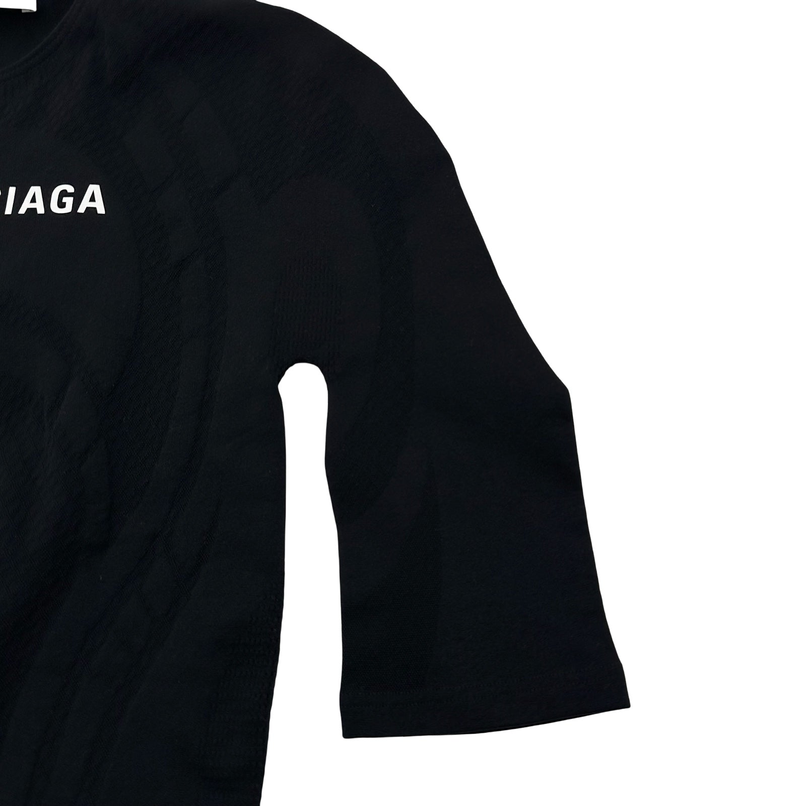 バレンシアガ BALENCIAGA ロゴプリントトップス 530049 ブラック