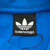 バレンシアガ BALENCIAGA ×adidas ロゴプリントTシャツ 739101 ブルー コットン メンズ 半袖Ｔシャツ