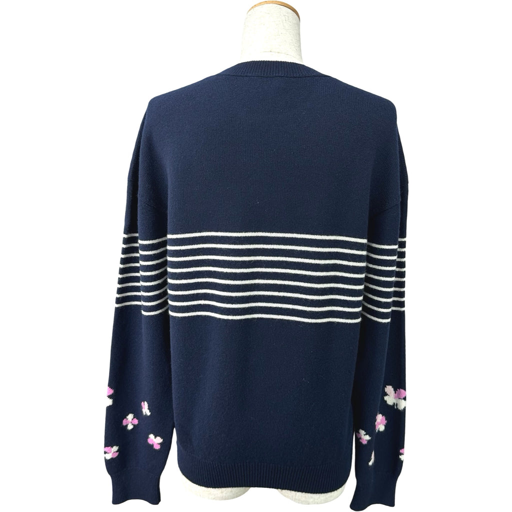 シャネル CHANEL ココマークカシミヤニットセーター P76927 ネイビー カシミヤ レディース セーター シャネル CHANEL ココマークカシミヤニットセーター P76927 ネイビー